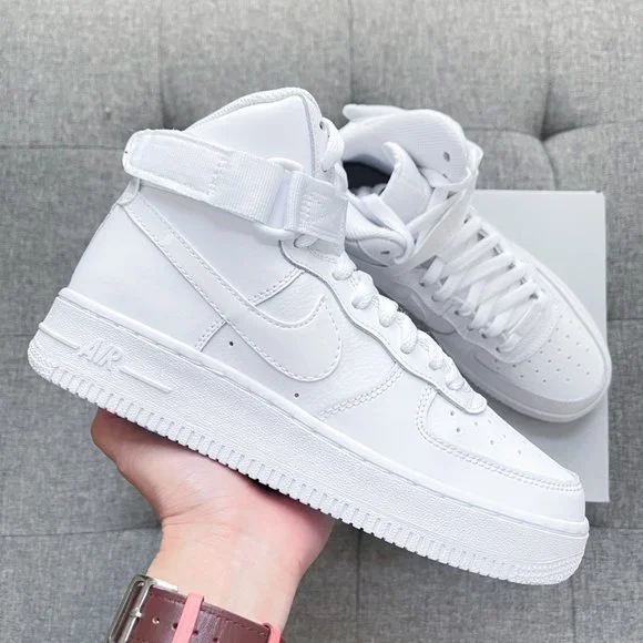 🤍 Nike Air Force high top triple white (big kids)